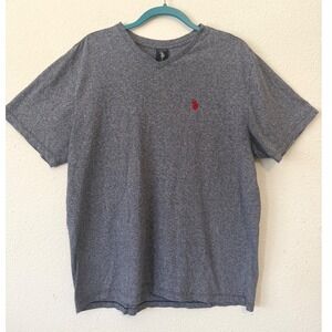 U.S. Polo Assn T-Shirt XL Gray Heathered Short Sleeve Casual Sporty Classic Tee